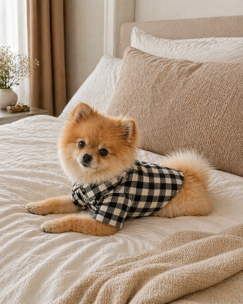 The Classic Plaid Sweater – Black & White