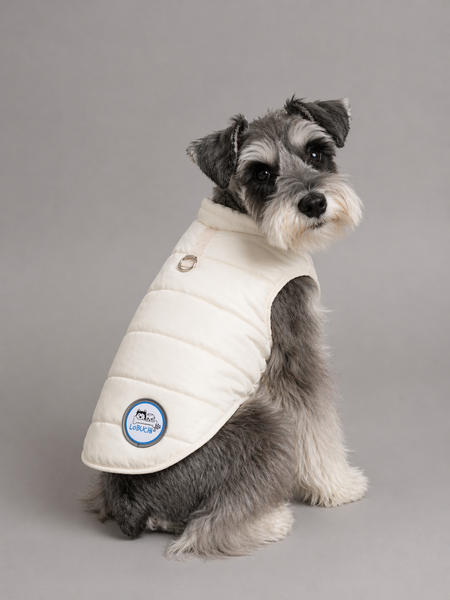White puff vest