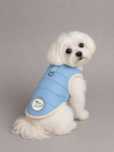 Blue puff vest